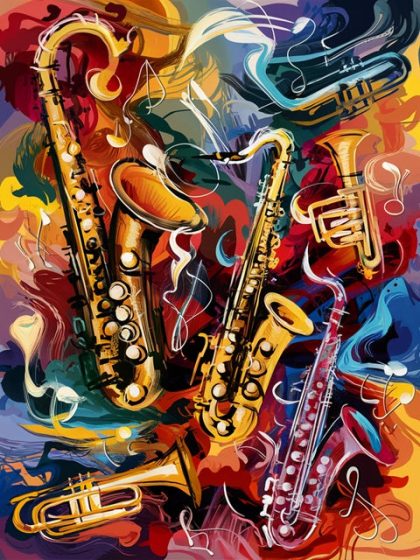 Abstract |  Birth of Jazz 60x75cm(24×29.5in) Style Abstract