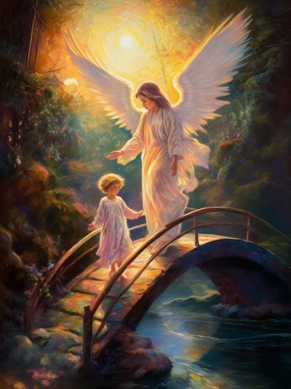 Angels |  Guardian Angel – Paint by Numbers Kit 60x75cm(24×29.5in) Angels Angels