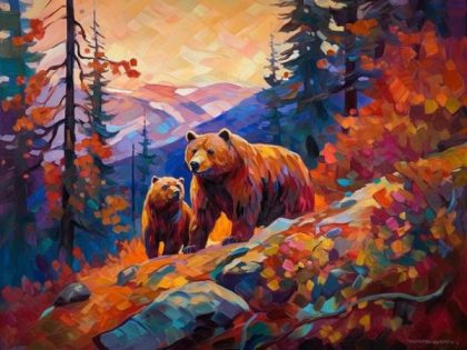 Animal Kits |  Bear and Cub 60x75cm(24×29.5in) Animal Animal Kits