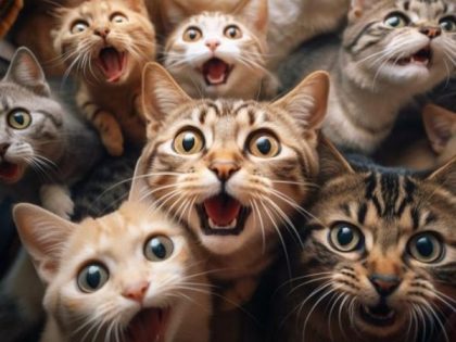 Animal Kits |  Crazy Cats Group 60x75cm(24×29.5in) Animal Animal Kits