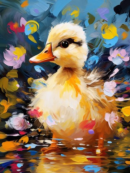 Animal Kits |  Duckling Colorful Joy 60x75cm(24×29.5in) Animal Animal Kits