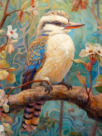 Animal Kits |  Kookaburra Paint by Numbers 60x75cm(24×29.5in) Animal Animal Kits