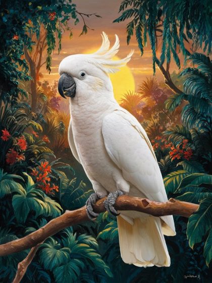 Animal Kits |  Quirky Cockatoo Paint by Numbers 60x75cm(24×29.5in) Animal Animal Kits