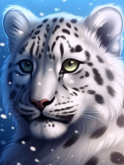 Animal Kits |  Snow Leopard 60x75cm(24×29.5in) Animal Animal Kits