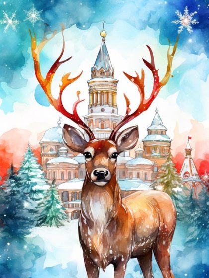 Animal Kits |  Winter Majesty 60x75cm(24×29.5in) Animal Animal Kits