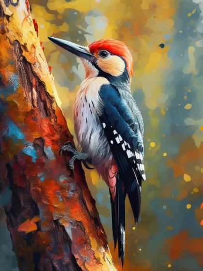 Animal Kits |  Woodpecker 60x75cm(24×29.5in) Animal Animal Kits