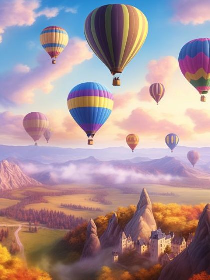 Balloon |  Hot Air Balloons – Paint by Numbers Kit 60x75cm(24×29.5in) Vehicle Balloon