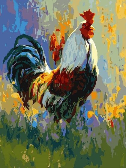 Bird |  Beautiful Rooster 60x75cm(24×29.5in) Animal Bird