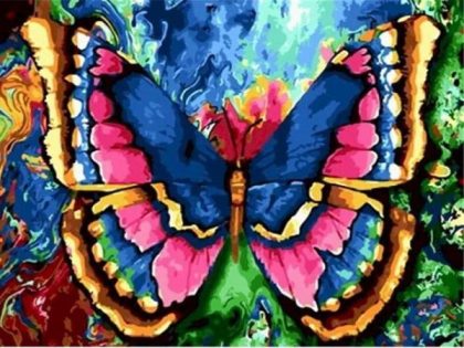 Butterfly |  Magical Colorful Butterfly – Paint by Numbers Kit 60x75cm(24×29.5in) Animal Butterfly