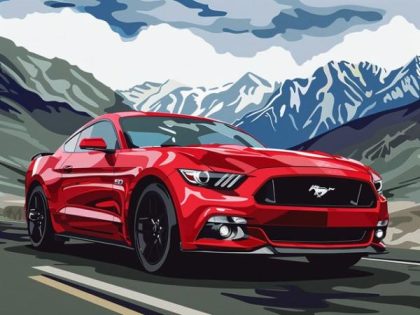 Car |  Ford Mustang 60x75cm(24×29.5in) Car Car