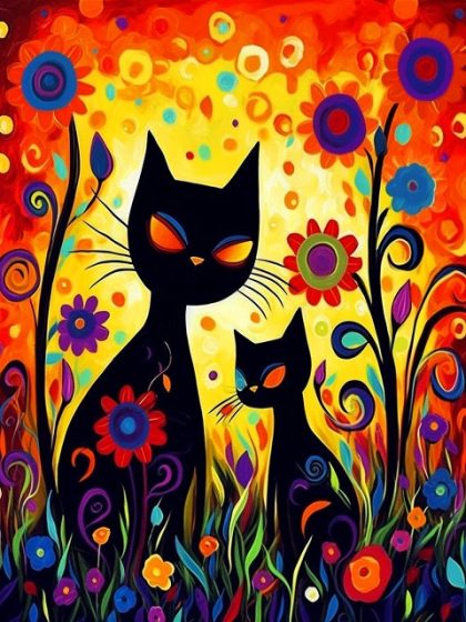 Cat |  Wonderful Cat World 60x75cm(24×29.5in) Animal Cat