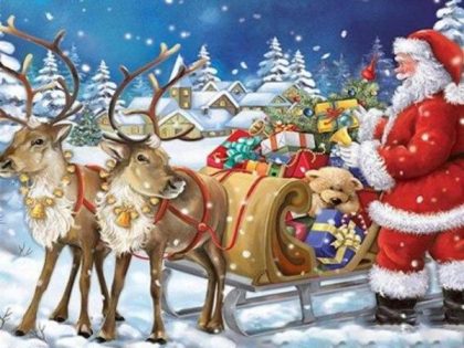 Christmas |  Beautiful Christmas – Paint by Numbers Kit 60x75cm(24×29.5in) Christmas Christmas