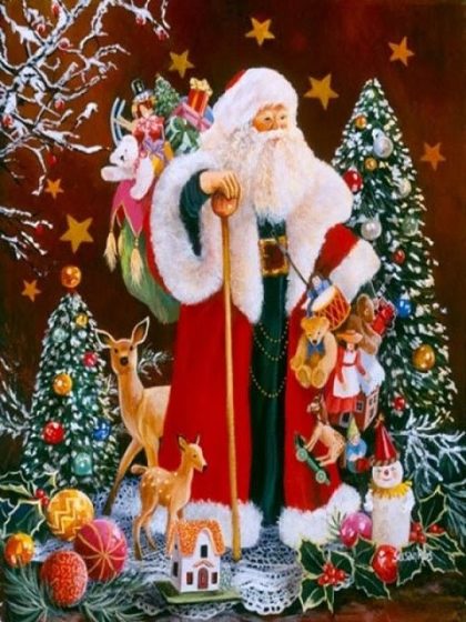 Christmas |  Christmas Santa Claus 60x75cm(24×29.5in) Christmas Christmas