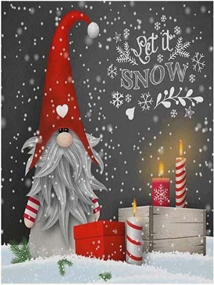 Christmas |  Let it Snow Dwarf 60x75cm(24×29.5in) Christmas Christmas