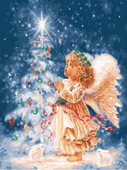 Christmas |  Little Angel – Paint by Numbers Kit 60x75cm(24×29.5in) Christmas Christmas