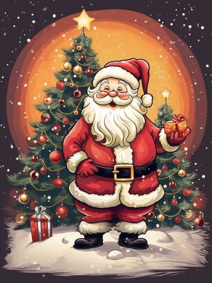 Christmas |  Santa Claus Best Christmas 60x75cm(24×29.5in) Christmas Christmas