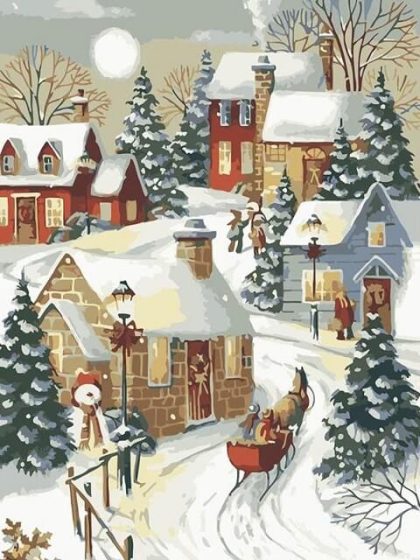 Christmas |  Sleigh Ride 60x75cm(24×29.5in) Christmas Christmas