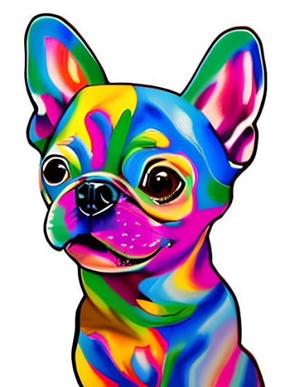 Colorful |  Colorful Chihuahua 60x75cm(24×29.5in) Colorful Colorful