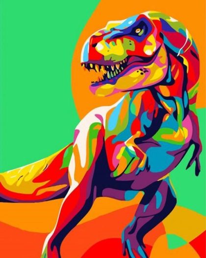 Colorful |  Colorful Dinosaur 60x75cm(24×29.5in) Colorful Colorful