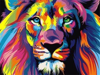 Colorful |  Colorful Lion 60x75cm(24×29.5in) Colorful Colorful