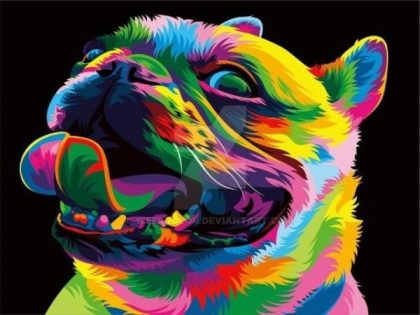 Colorful |  Colorful Pug 60x75cm(24×29.5in) Colorful Colorful