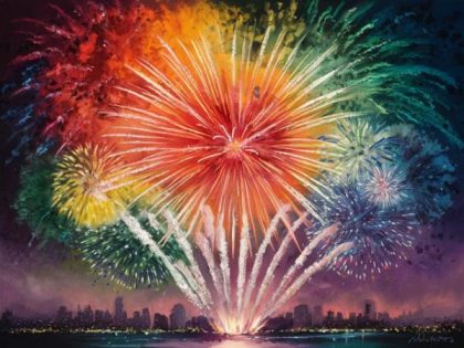 Colorful |  Fireworks 60x75cm(24×29.5in) Colorful Colorful