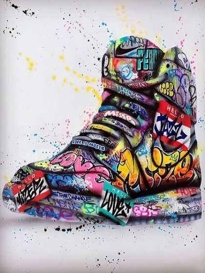 Colorful |  Graffiti Sneaker 60x75cm(24×29.5in) Colorful Colorful