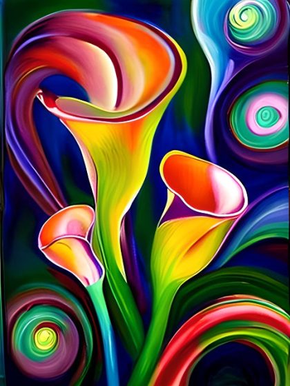 Colorful |  Mosaic Calla Lily 60x75cm(24×29.5in) Colorful Colorful