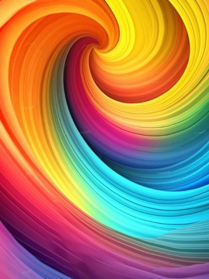 Colorful |  Rainbow Swirl 60x75cm(24×29.5in) Colorful Colorful