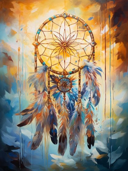 Colorful |  Solar Spirit Dreamcatcher 60x75cm(24×29.5in) Colorful Colorful