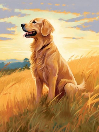 Dog |  Golden Retriever 60x75cm(24×29.5in) Animal Dog