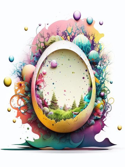 Easter |  Easter Egg World Fantasy 60x75cm(24×29.5in) Holiday Easter