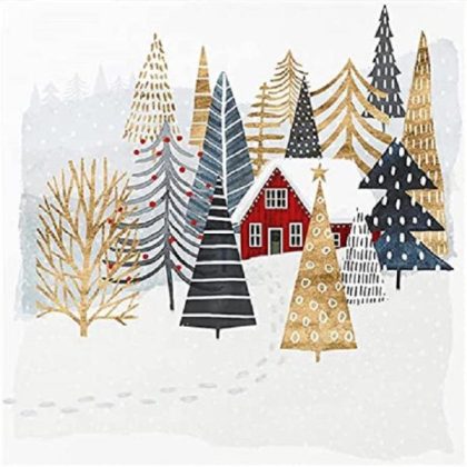 Easy Kits |  Easy Painting Winter Time 20x20cm(8x8in) Easy Kits Easy Kits