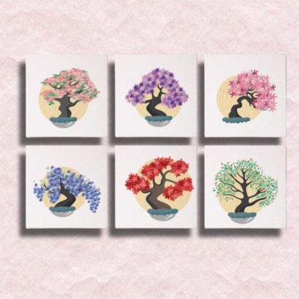 Easy Kits |  Mini Bonsai 6 Pack Paint by Numbers 15x15cm(6x6in) Easy Kits Easy Kits