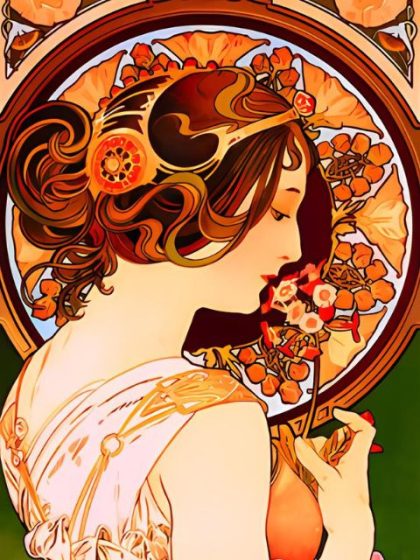 Famous Kits |  Alphonse Mucha – Primrose 60x75cm(24×29.5in) Famous Famous Kits