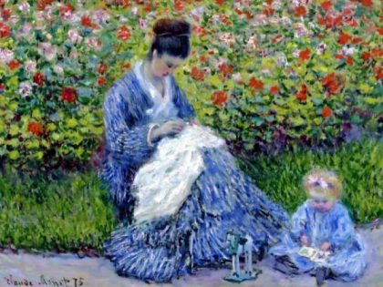 Famous Kits |  Claude Monet – Camille Monet and a Child 60x75cm(24×29.5in) Famous Famous Kits