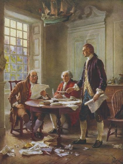 Famous Kits |  Gerome Ferris – Writing the Declaration of Independence 60x75cm(24×29.5in) Famous Famous Kits