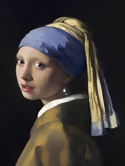 Famous Kits |  Girl with a Pearl Earring – J. Vermeer 60x75cm(24×29.5in) Famous Famous Kits