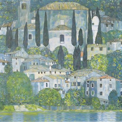 Famous Kits |  Gustav Klimt – Church in Cassone 60x60cm(23.5×23.5in) Famous Famous Kits