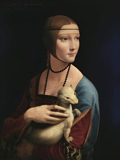 Famous Kits |  Leonardo da Vinci – Lady with an Ermine 60x75cm(24×29.5in) Famous Famous Kits