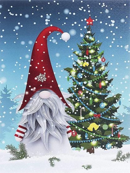 Fantasy Kits |  Christmas Gnome with the Tree 60x75cm(24×29.5in) Fantasy Fantasy Kits