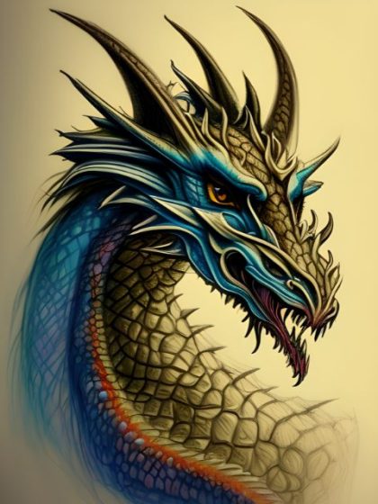 Fantasy Kits |  Chromatic Wyrm – Paint by Numbers Kit 60x75cm(24×29.5in) Fantasy Fantasy Kits