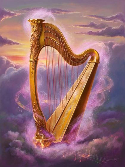 Fantasy Kits |  Magical Harmony Harp 60x75cm(24×29.5in) Fantasy Fantasy Kits