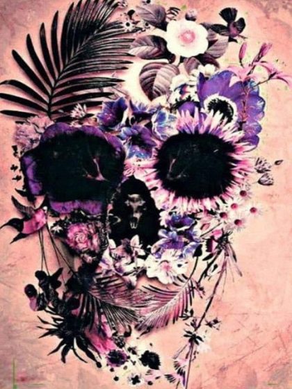 Fantasy Kits |  Skull Made of Plants – Paint by Numbers Kit 60x75cm(24×29.5in) Fantasy Fantasy Kits