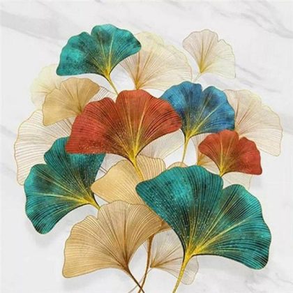 Floral Kits |  Gingko Leaves 60x60cm(23.5×23.5in) Floral Kits Floral Kits