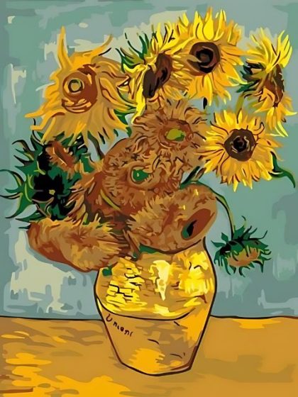 Floral Kits |  Van Gogh – Sunflowers – Paint by Numbers Kit 60x75cm(24×29.5in) Floral Kits Floral Kits