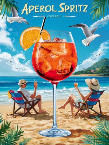 Food and Drinks |  Aperol Spritz 60x75cm(24×29.5in) Food & Drinks Food & Drinks