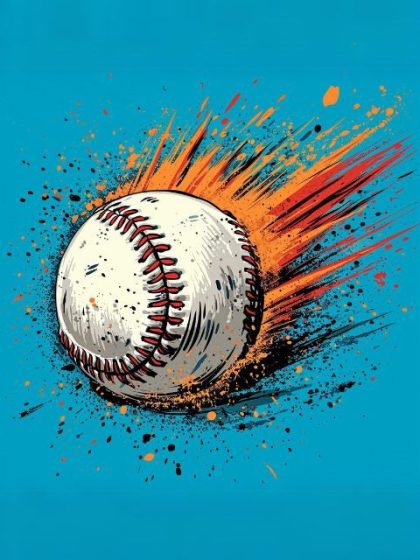 For Children |  Baseball Color Burst 60x75cm(24×29.5in) For Children For Children