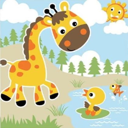 For Children |  Cute Giraffe 20x20cm(8x8in) For Children For Children