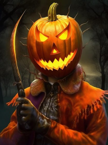 Halloween |  Halloween Pumpkin Murderer 60x75cm(24×29.5in) Halloween Halloween